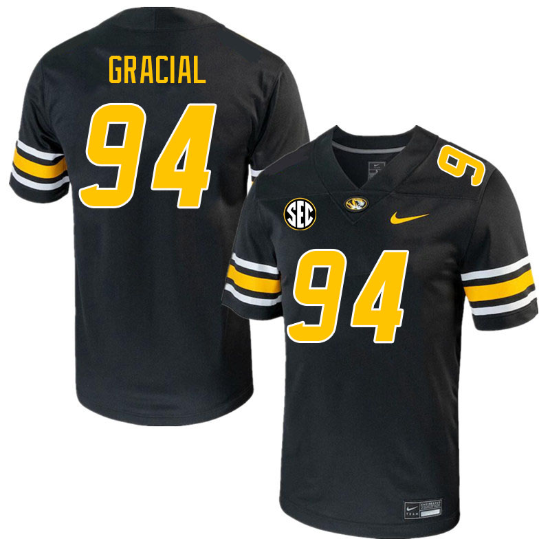 Men #94 Marquis Gracial Missouri Tigers College 2023 Football Stitched Jerseys Sale-Black
